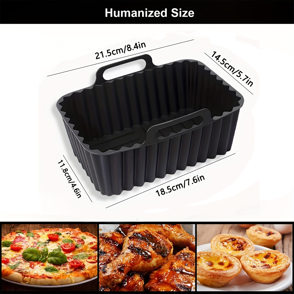 2Pcs Air Fryer Silicone Pot Ai - Microwave Oven ulasan dan harga